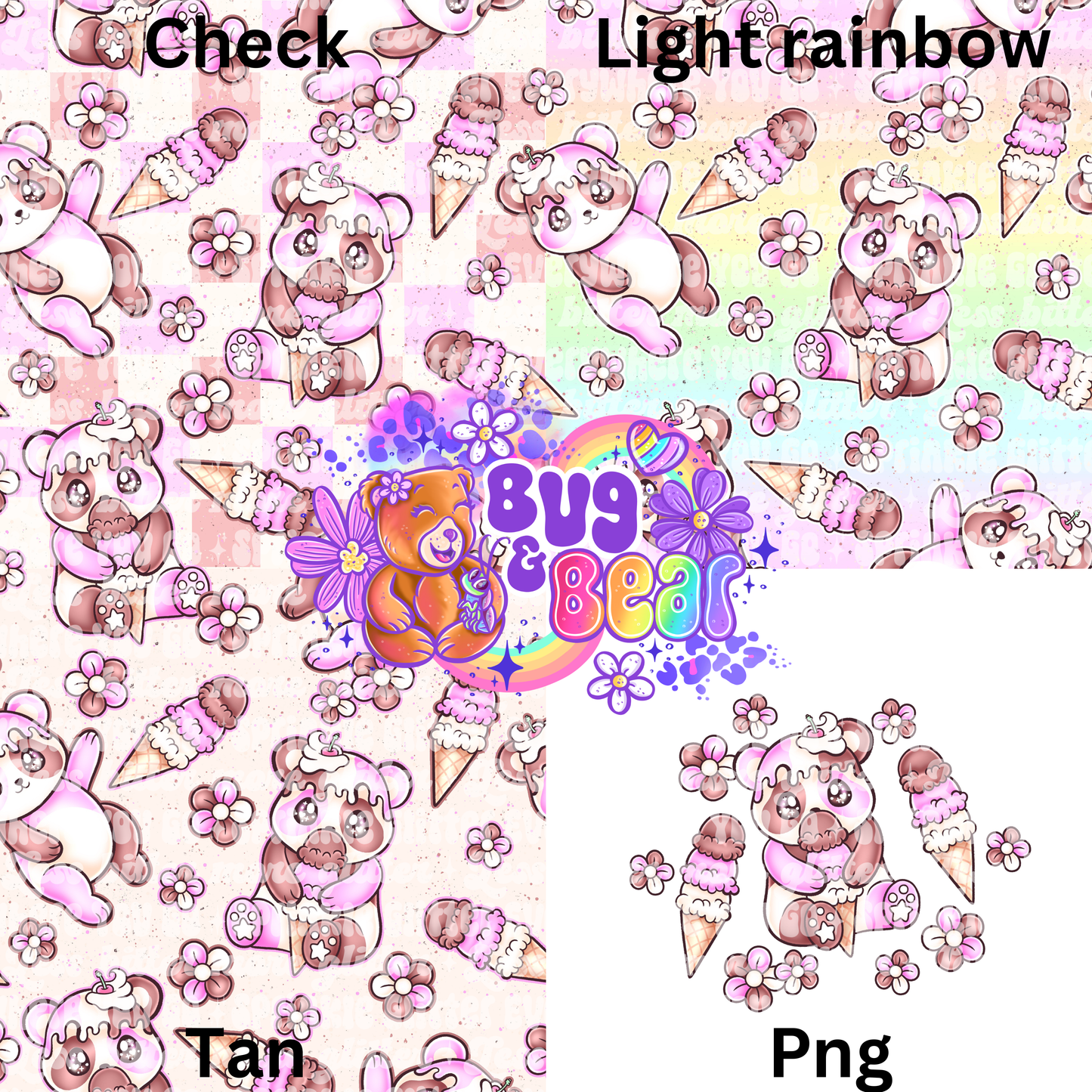 Panda ice cream (pick color)