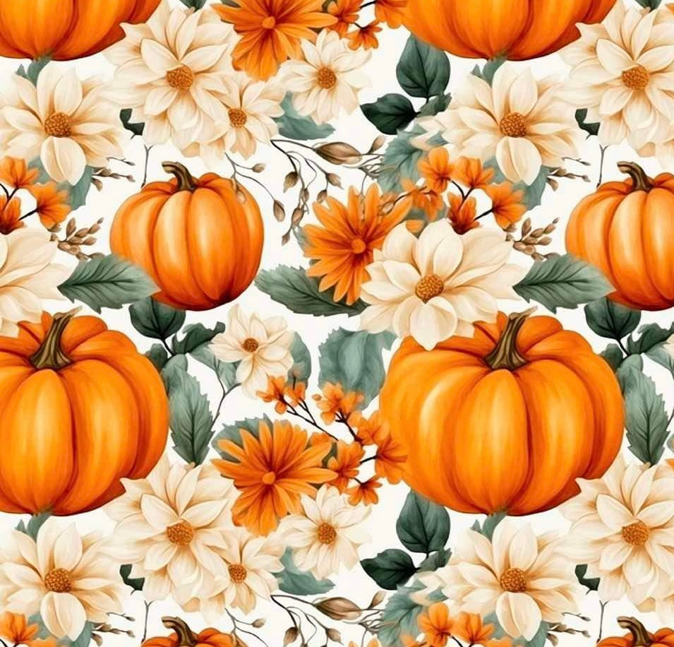 Bright pumpkin floral
