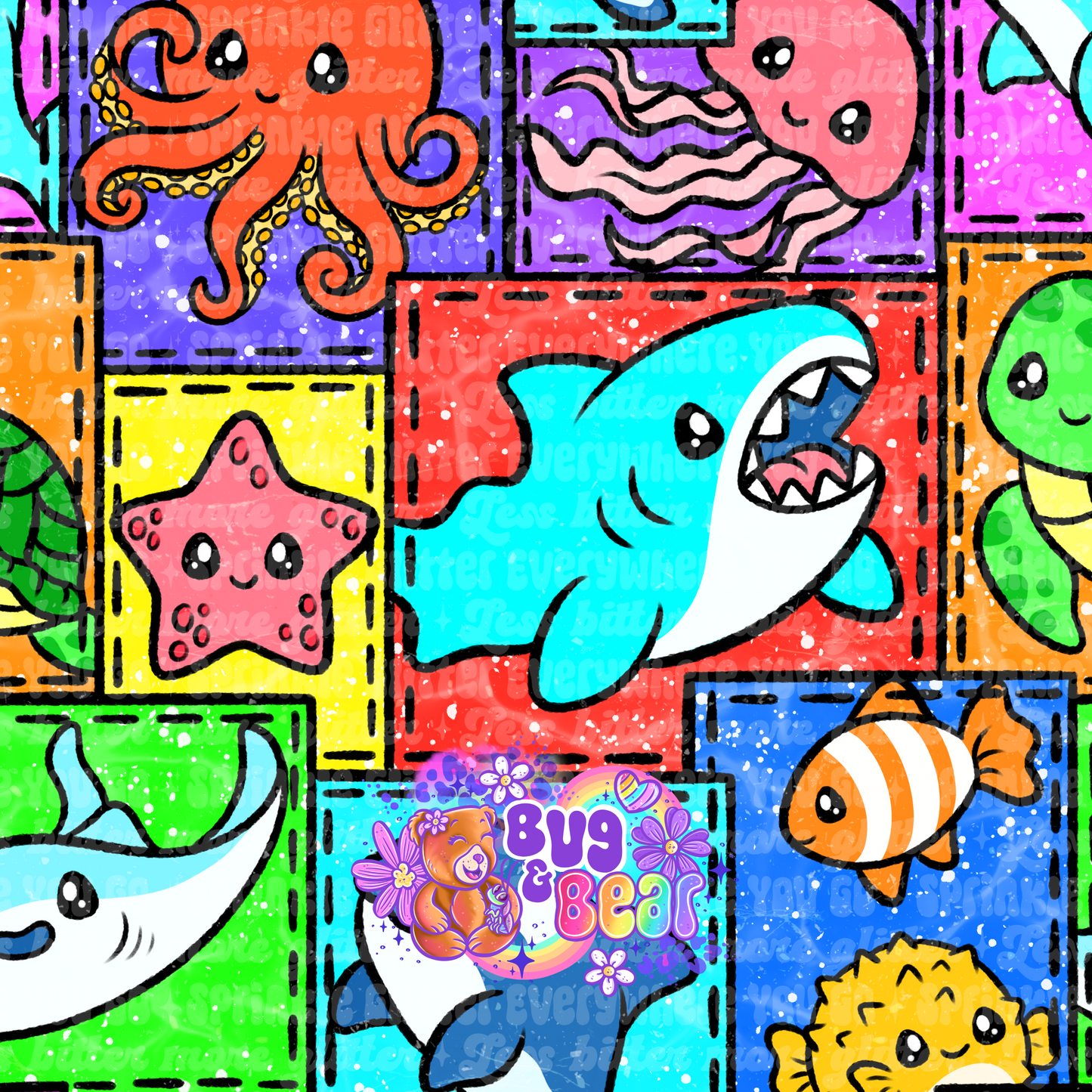 Sea animals, choose color