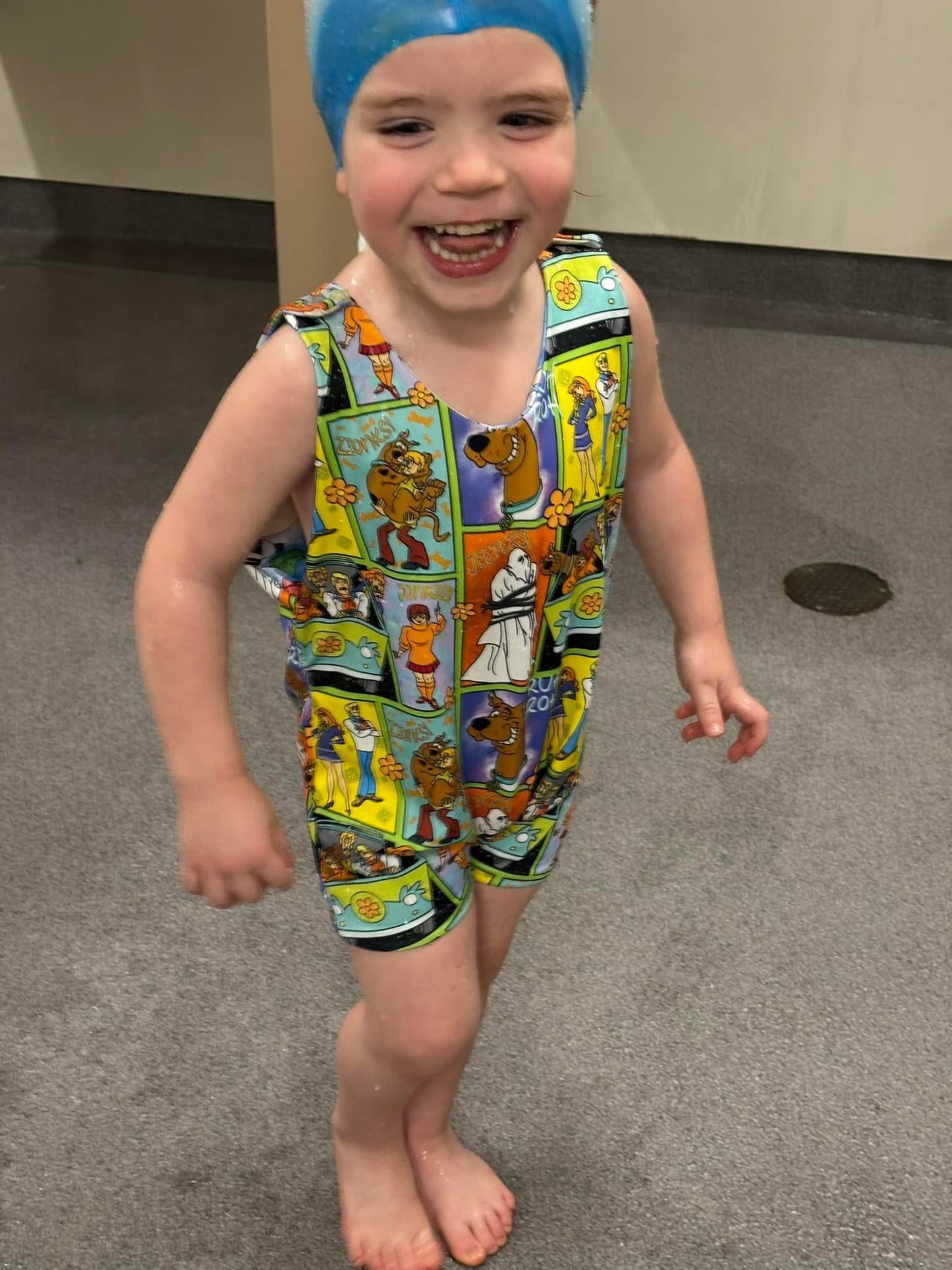 Reversible tank romper swim