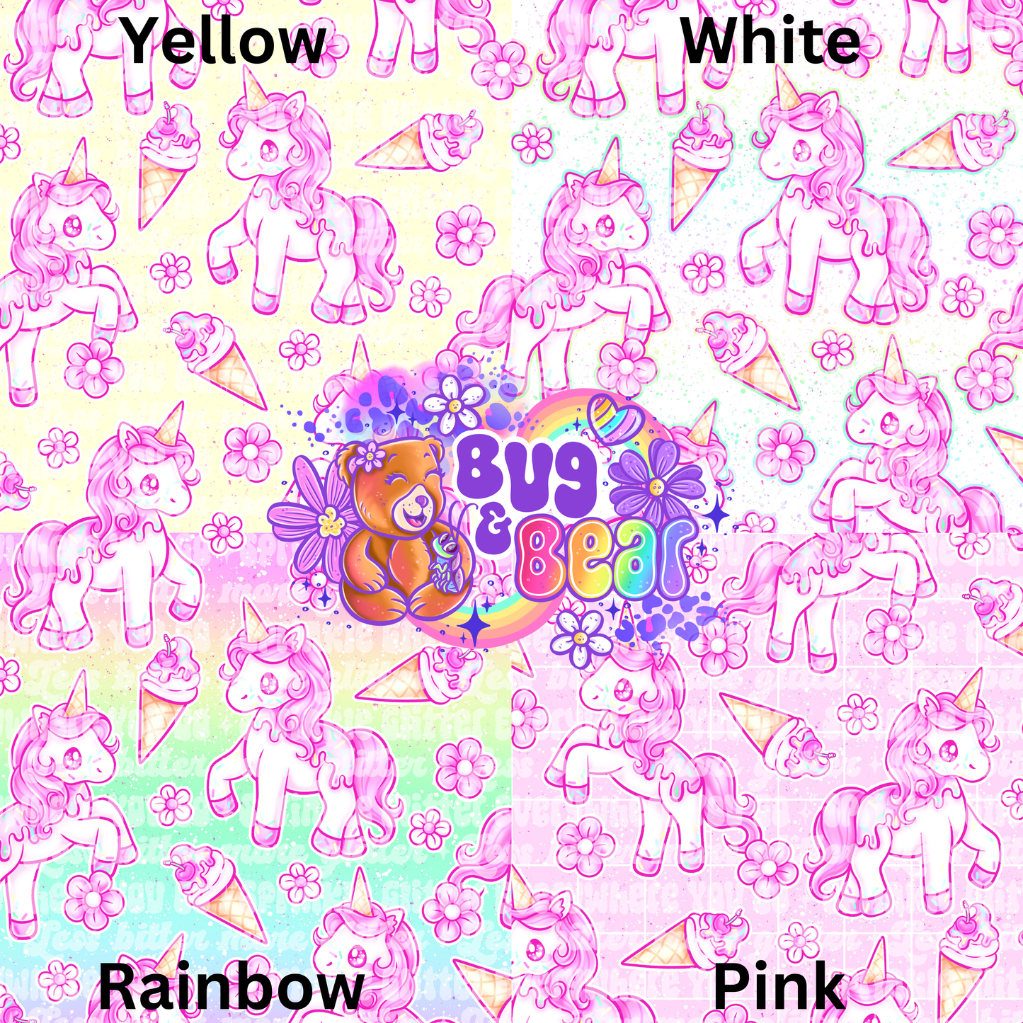 Unicorn ice cream (pick color)