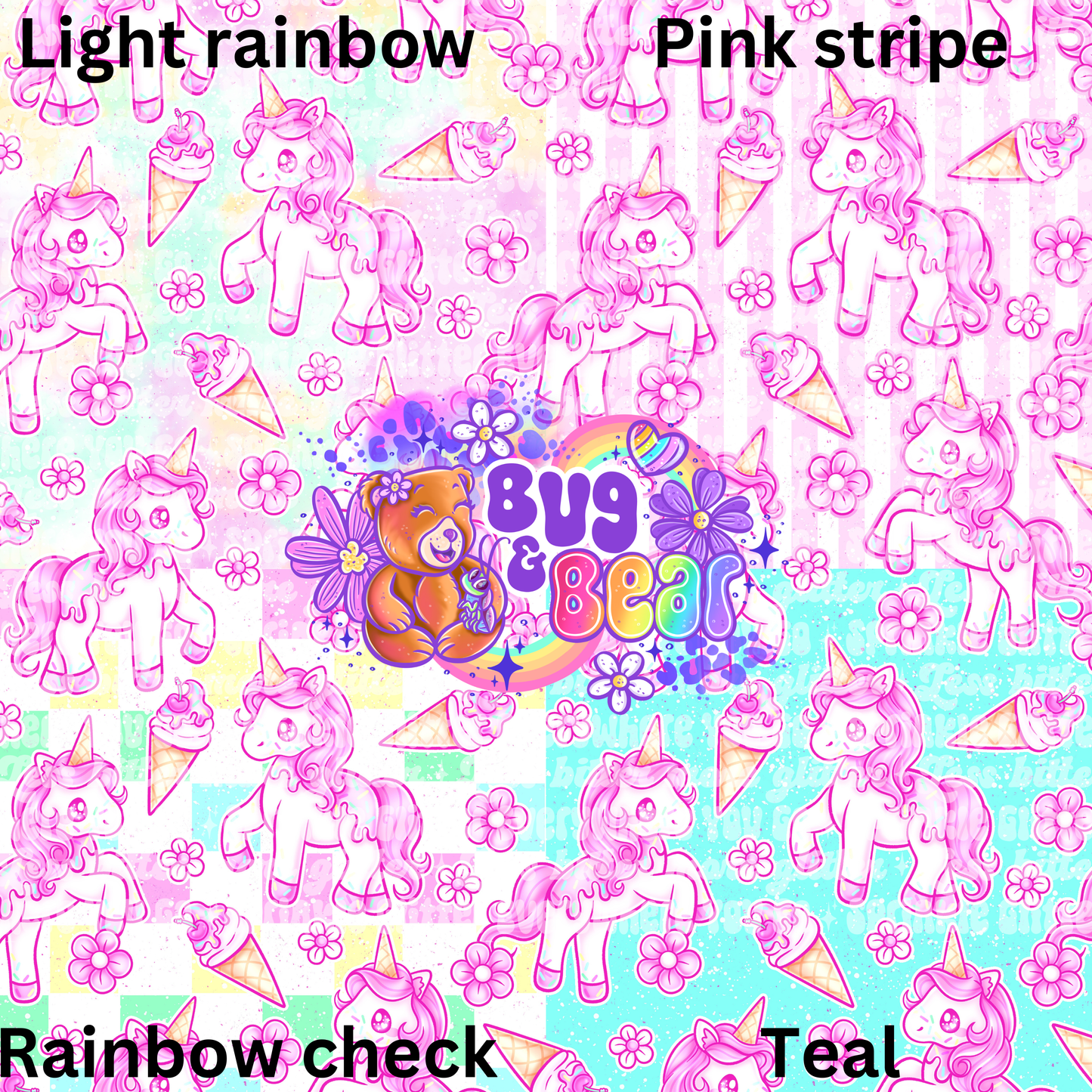 Unicorn ice cream (pick color)