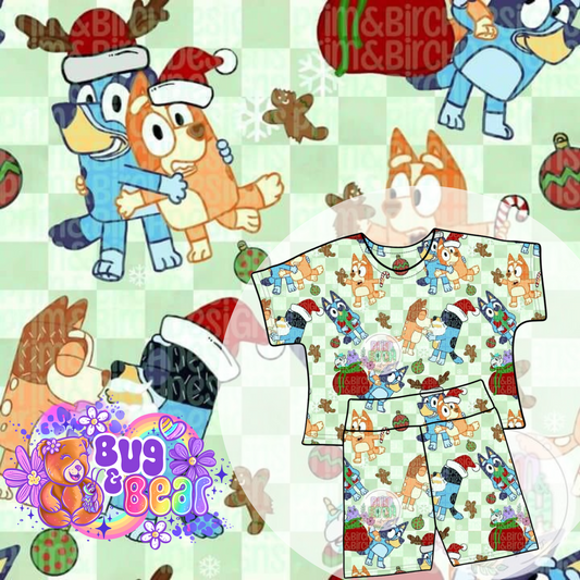 Blue dog Christmas