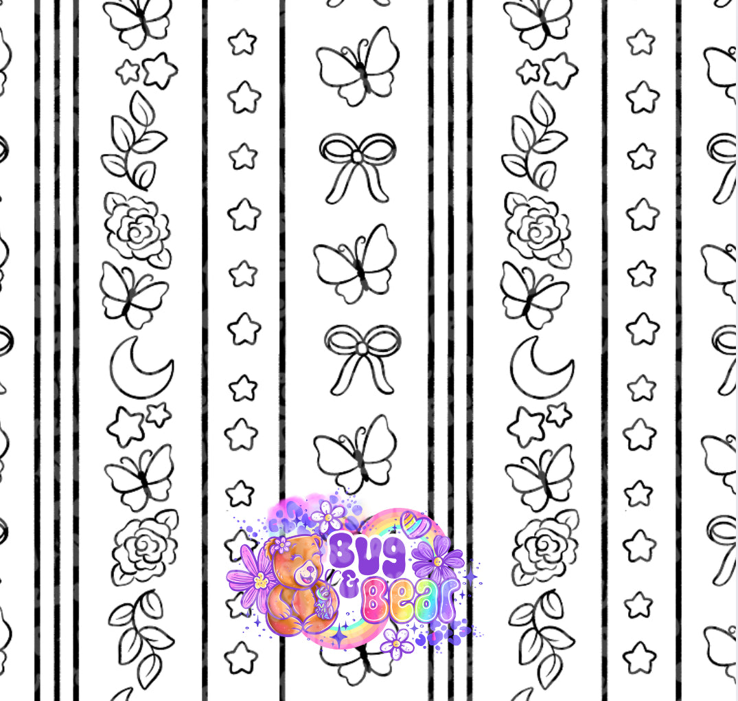 Dainty flower stripes, choose color