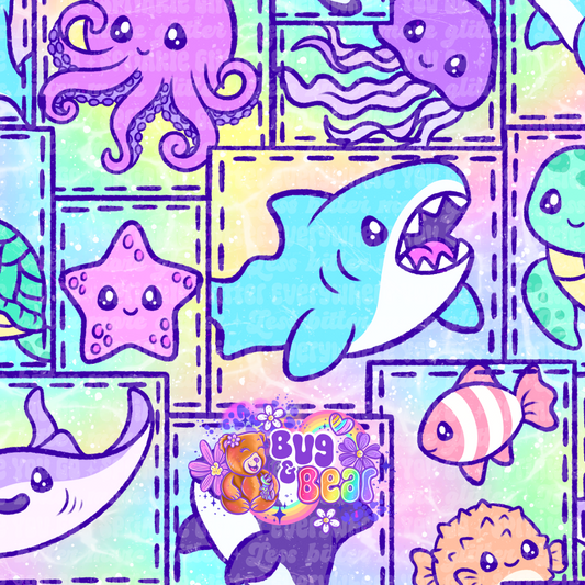 Sea animals, choose color